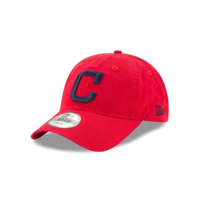 Red Cleveland Indians Hat - New Era MLB Core Fit Alt 49FORTY Fitted Caps USA7864025